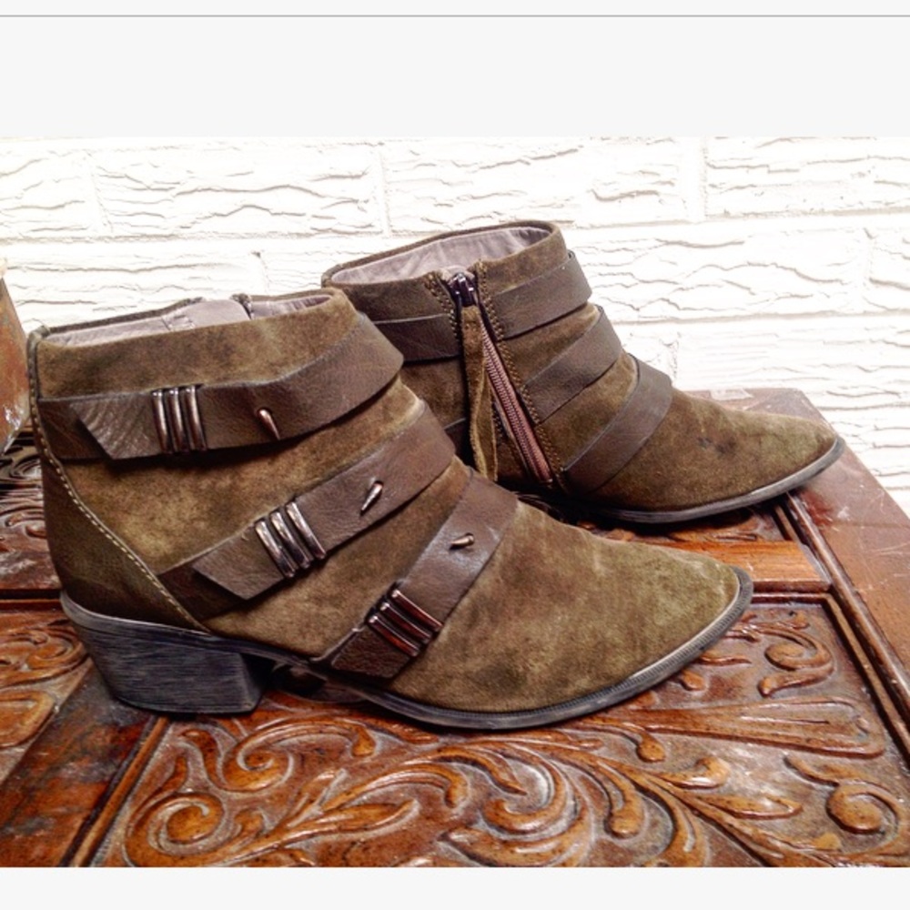 Free people X Sam Edelman leather boots strappy